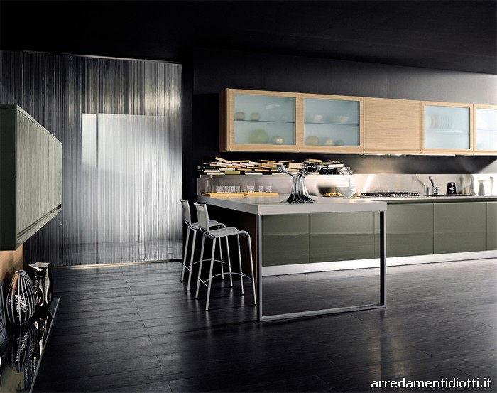 Zerocinque cucina chiaro canapa penisola